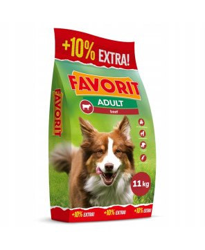 Sucha karma dla psa FAVORIT z wołowiną 11kg