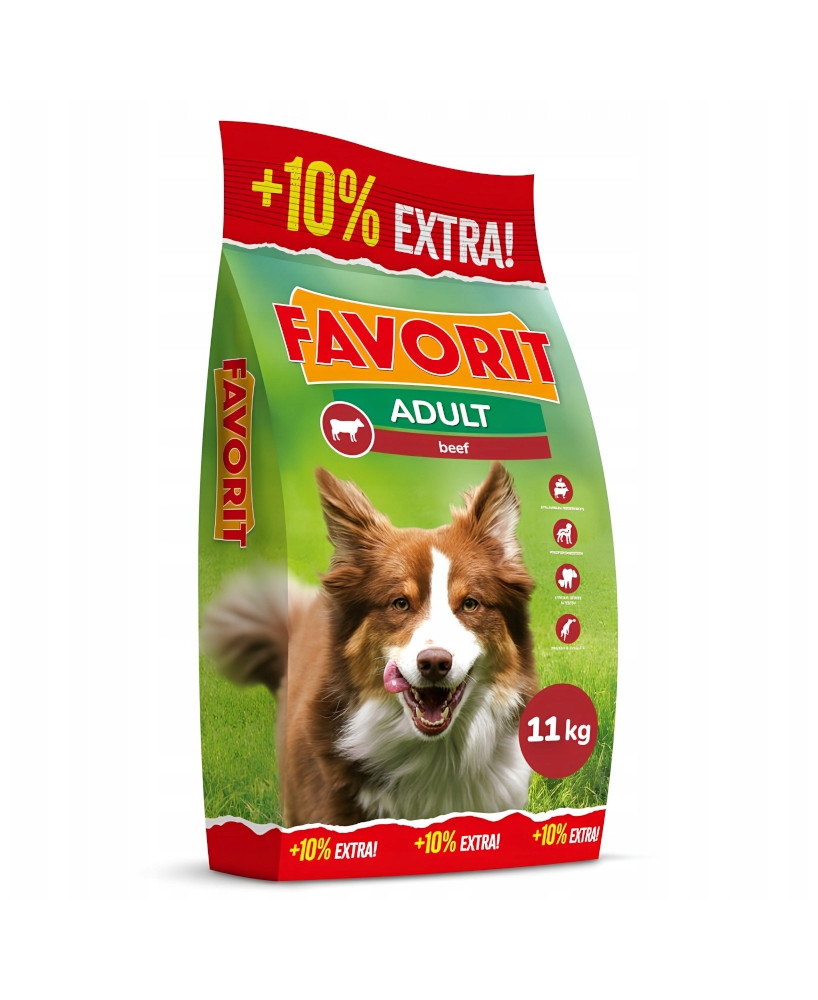 Sucha karma dla psa FAVORIT z wołowiną 11kg