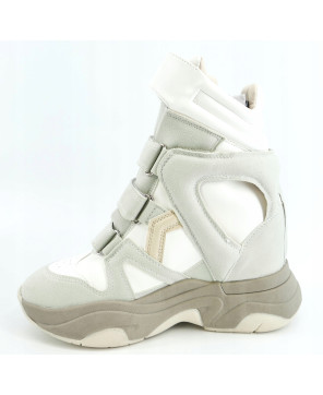 SEASTAR SNEAKERSY WYSOKIE BIAŁE NA RZEPY R40