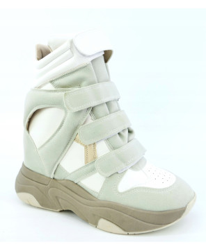 SEASTAR SNEAKERSY WYSOKIE BIAŁE NA RZEPY R39
