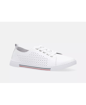 GOODIN COMFORT DAMSKIE PÓŁBUTY TENISÓWKI BIAŁE SKÓRA NATURALNA R40