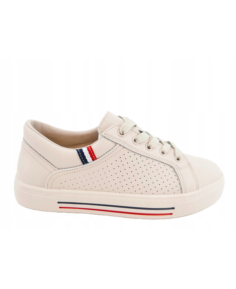 GOODIN PREMIUM DAMSKIE LEKKIE SNEAKERSY TENISÓWKI NUDE BEŻOWE R41