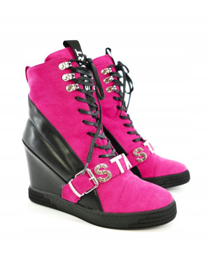 SEASTAR SNEAKERSY NA KOTURNIE FUKSJA R40