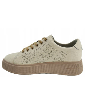GOODIN COMFORT DAMSKIE SNEAKERSY TRAMPKI 100% SKÓRA NATURALNA BEŻOWE R39