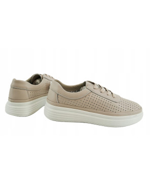 GOODIN COMFORT DAMSKIE SNEAKERSY TRAMPKI 100% SKÓRA NATURALNA BEŻOWE R38