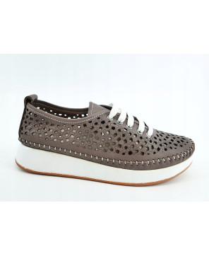 MODO SNEAKERSY PÓŁBUTY DAMSKIE 100% SKÓRA NATURALNA FANGO BRĄZOWE R36