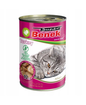 Super Benek Chunks Bezzbożowa Mokra Karma Dla Kota Z Indykiem W Sosie 415g