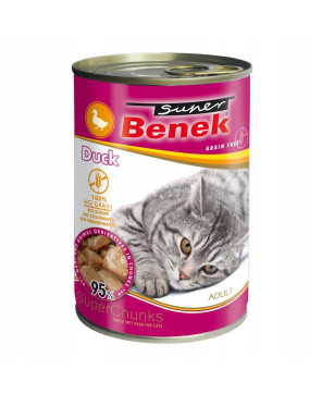 Super Benek Chunks Bezzbożowa Mokra Karma Dla Kota Z Kaczką W Sosie 415g