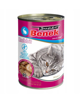 Super Benek Chunks Bezzbożowa Mokra Karma Dla Kota Z Królikiem W Sosie 415g