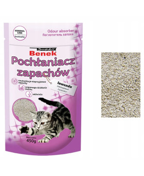 Granulat Super Benek Pochłaniacz Zapachów dla kota Lawenda 450 ml