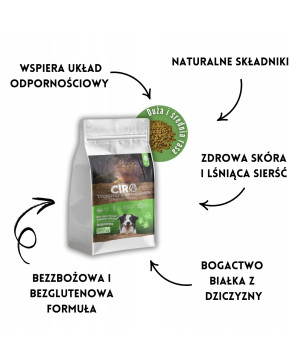 Bezzbożowa karma sucha CIRO z dziczyzną 60% mięsa i ziemniakami 5KG