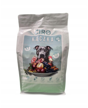 Karma dla psa z kaczką 40% mięsa z suszonymi jabłkami 5 kg