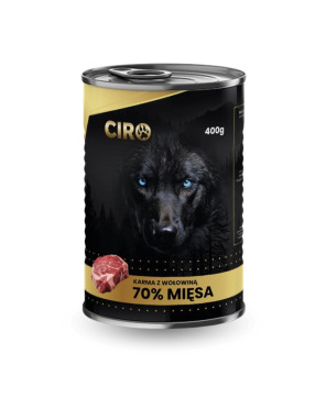 Ciro karma mokra dla psa z wołowina 70% mięsa 10x400g