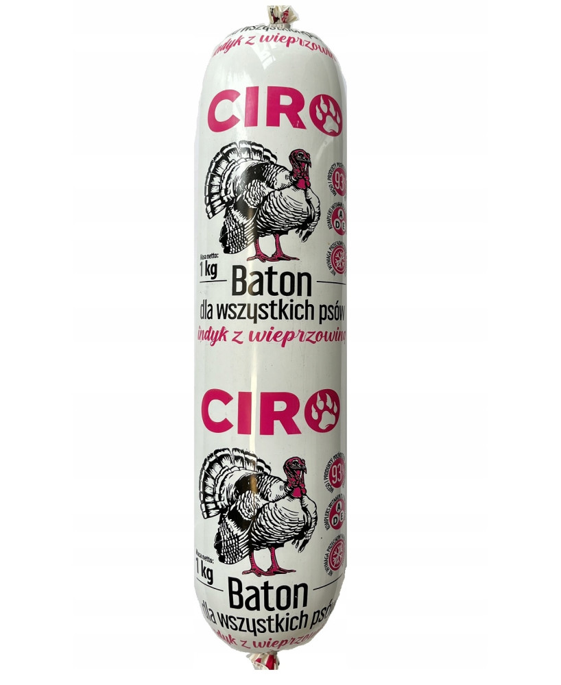Ciro Indyk z Wieprzowiną 1kg baton Kiełbasa