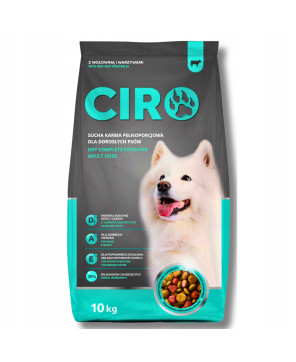 Karma sucha dla psa Ciro 10 kg wołowina wszystkie rasy Adult 30% MIĘSA