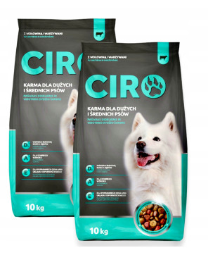 Karma sucha dla psa Ciro 10 kg wołowina wszystkie rasy Adult 30% MIĘSA