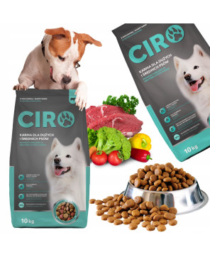 Karma sucha dla psa Ciro 10 kg wołowina wszystkie rasy Adult 30% MIĘSA