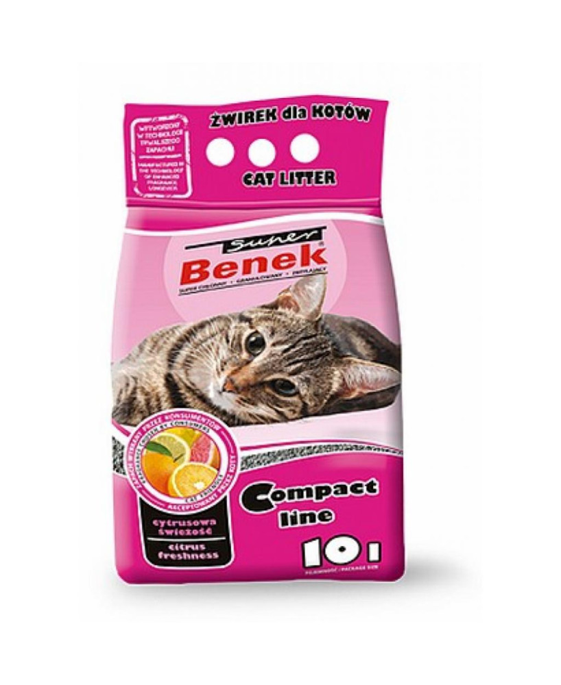 SUPER BENEK ŻWIREK COMPACT CYTRUSOWA ŚWIEŻOŚĆ 10L