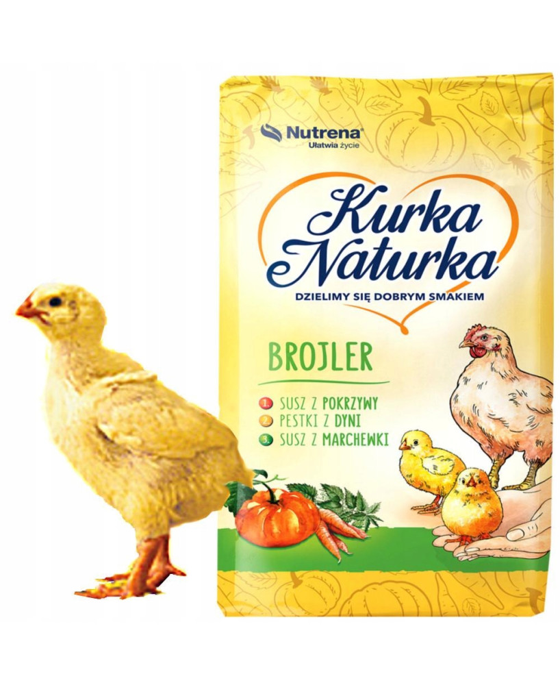 KURKA NATURKA NUTRENA BROJLER PASZA BROJLERY od 1 do 21 dnia NUTRENA 25KG