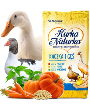 Kurka Naturka kaczka i gęś 2 pasza karma Nutrena 25 kg