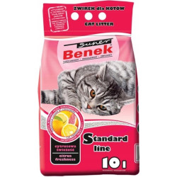 Super Benek Cytrusowa Świeżość 10L Żwirek Dla Kota Standart Line