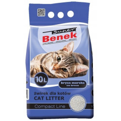 Super Benek Bryza Morska 10L Żwirek Dla Kota Compact Line
